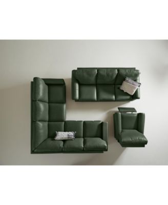 Furniture Orid Roll Arm Leather Sectional And Sofa Collection, Created for Macy's