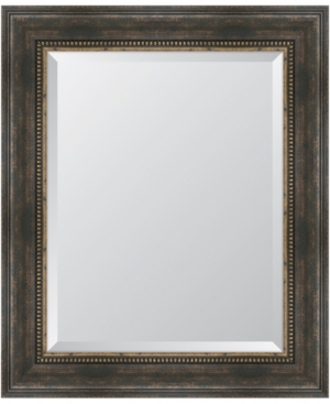 Melissa Van Hise Black And Bronze Slope Framed Mirror - 30.5" X 36.5" X 2" In Multi