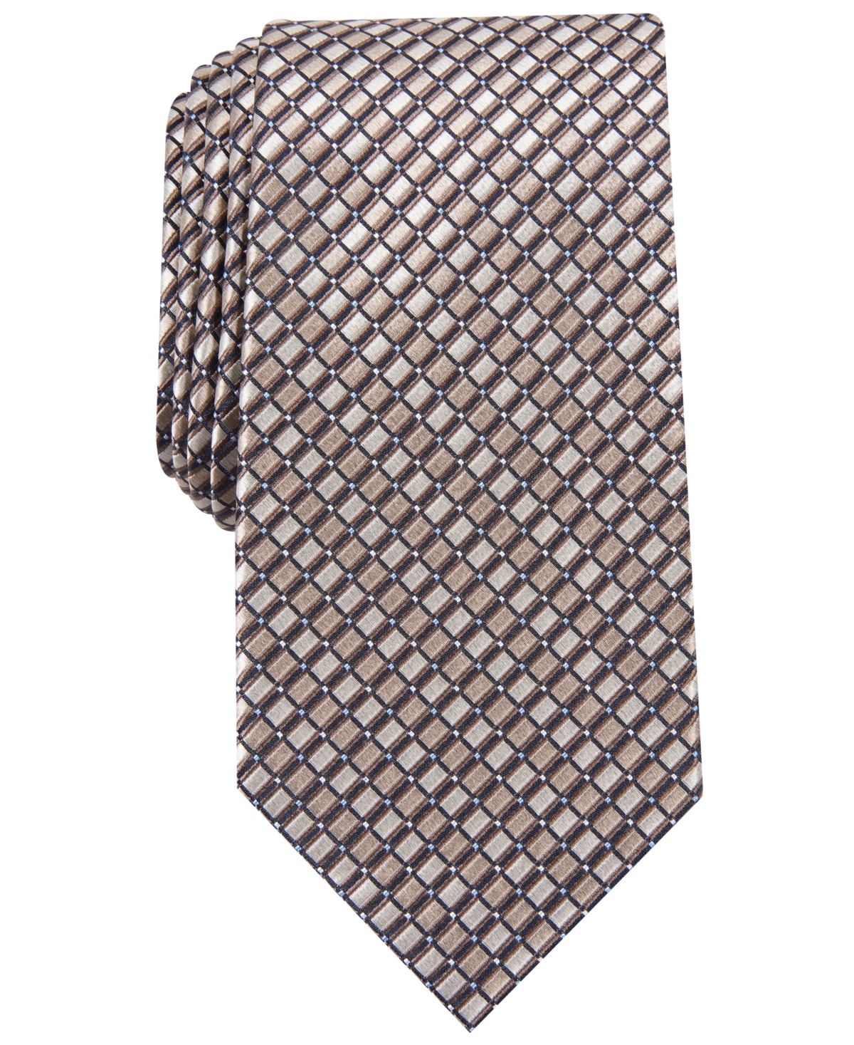 Men's Nascarella Grid Tie - Taupe