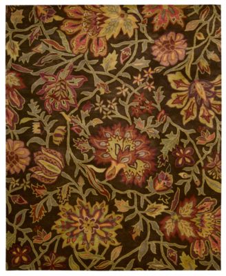 Nourison Home - Area Rug, Rajah Collection JA41 Tapestry Chocolate 7'9" x 9'9"