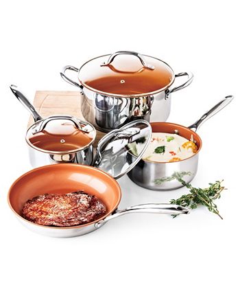  Gourmet Edge - 7pc Stainless Steel Cookware Set with