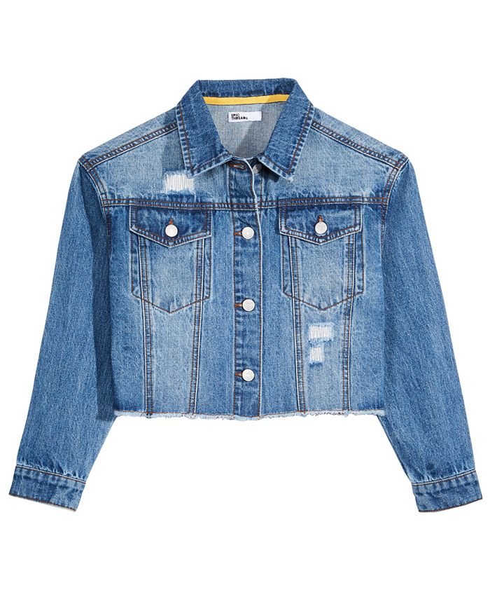 Epic Threads Big Girls Cropped Cotton Denim Jacket, Created for Macy's ...