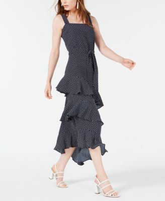 Bar III - Ruffled Asymmetrical Midi Dress
