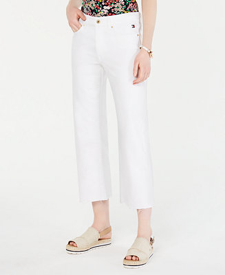 Tommy Hilfiger Cropped White Jeans, Created for Macy's & Reviews ...