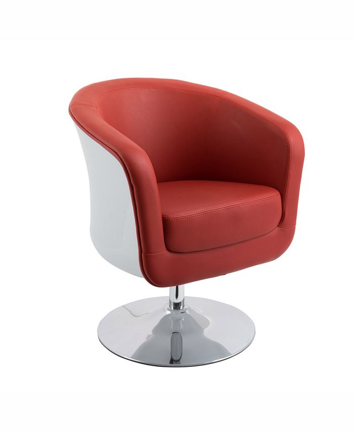 CorLiving Modern Bonded Leather Swivel Tub Chair Macy's