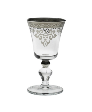 Classic Touch Set Of 6 Liquor Glasses With Design In Silver