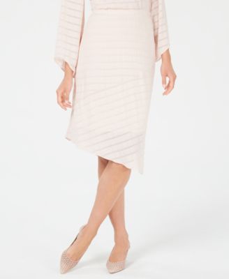 Alfani - Petite Novelty Pointed-Hem Midi Skirt