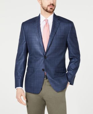 Lauren Ralph Lauren Men s Classic Fit UltraFlex Stretch Navy Plaid Sport Coat Macy s