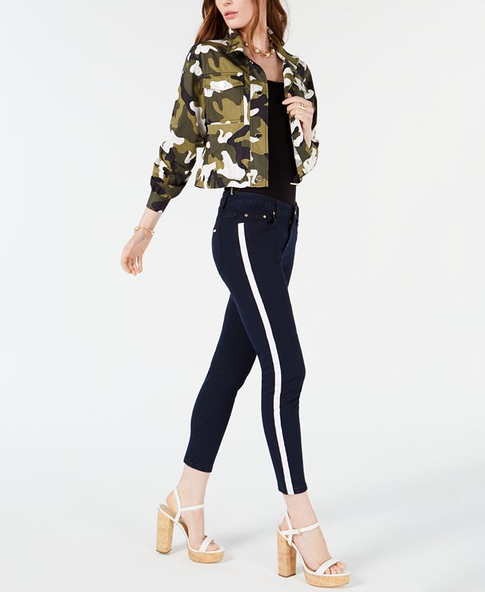 Michael Kors Cotton CamoPrint Cropped Jacket Macy's
