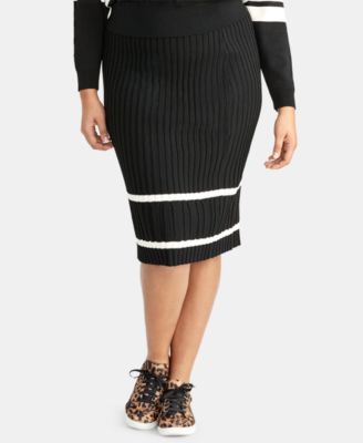 RACHEL Rachel Roy | Skirts | Rachel Rachel Roy Plus Size Knit Pattern Pencil Skirt 3x