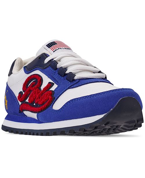 Polo Ralph Lauren Little Boys Oryion Script Casual Sneakers From