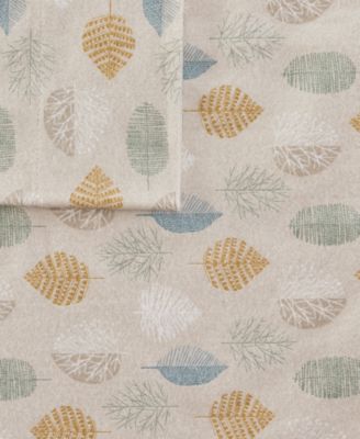 Novelty Printed Cotton Flannel 3-Pc. Sheet Set, Twin