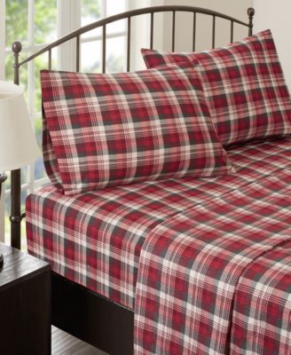 Printed Cotton Flannel 4-Pc. Sheet Set, King