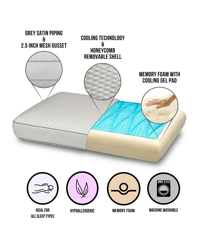 Ella Jayne Super Cooling Gel Top Memory Foam Pillow One Size