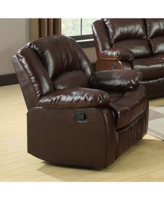 Benzara Bonded Leather Match Recliner Chair - Macy's