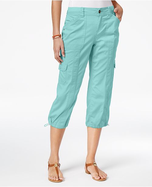 Style & Co Petite Cargo Capri Pants, Created for Macy's & Reviews