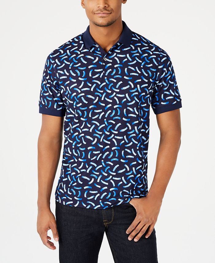 Club Room Men's Moisture-Wicking Printed Polo, Created for Macy's - Macy's