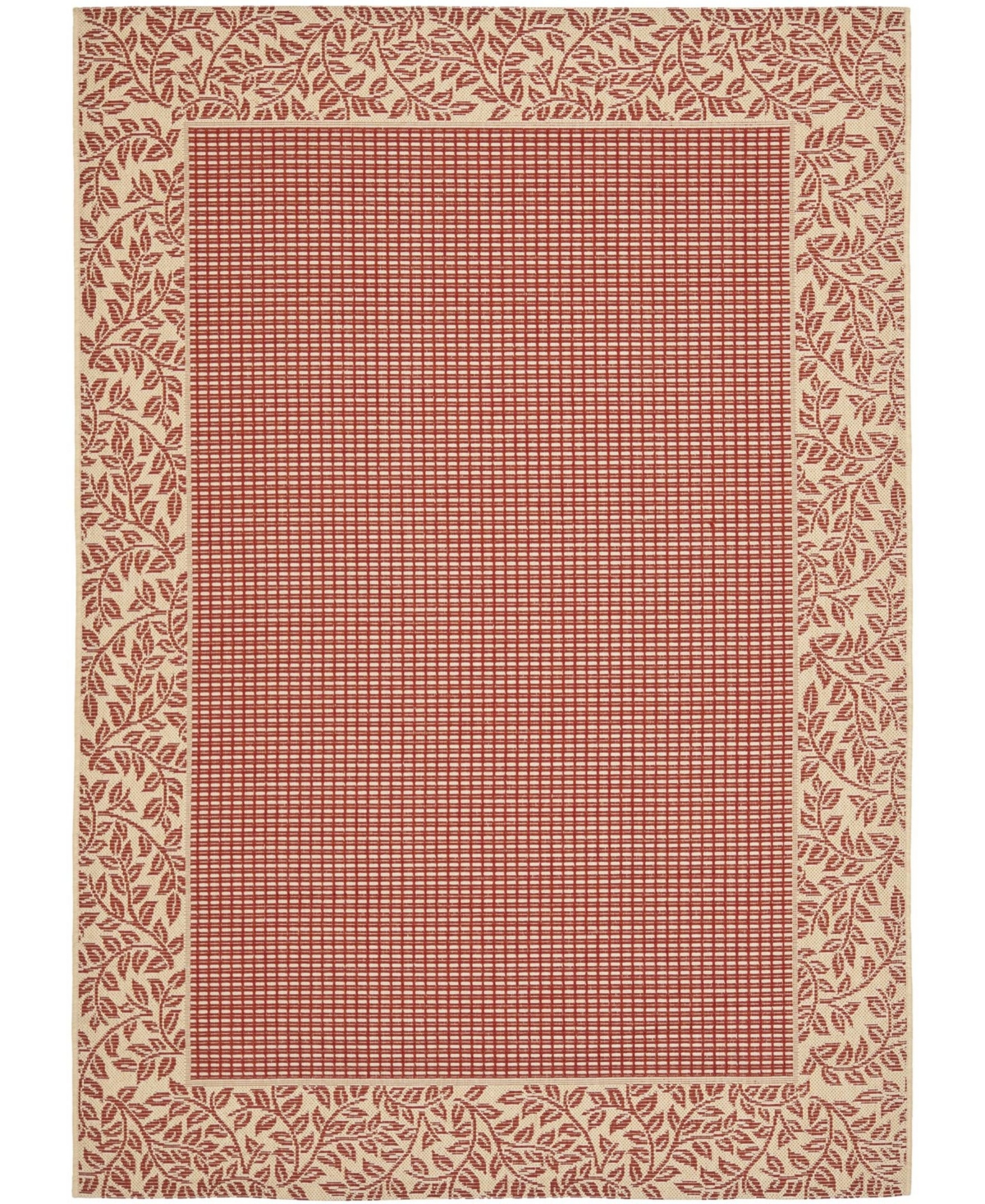 Safavieh Courtyard Cy0727 Red And Natural 8' X 11' Outdoor Area Rug