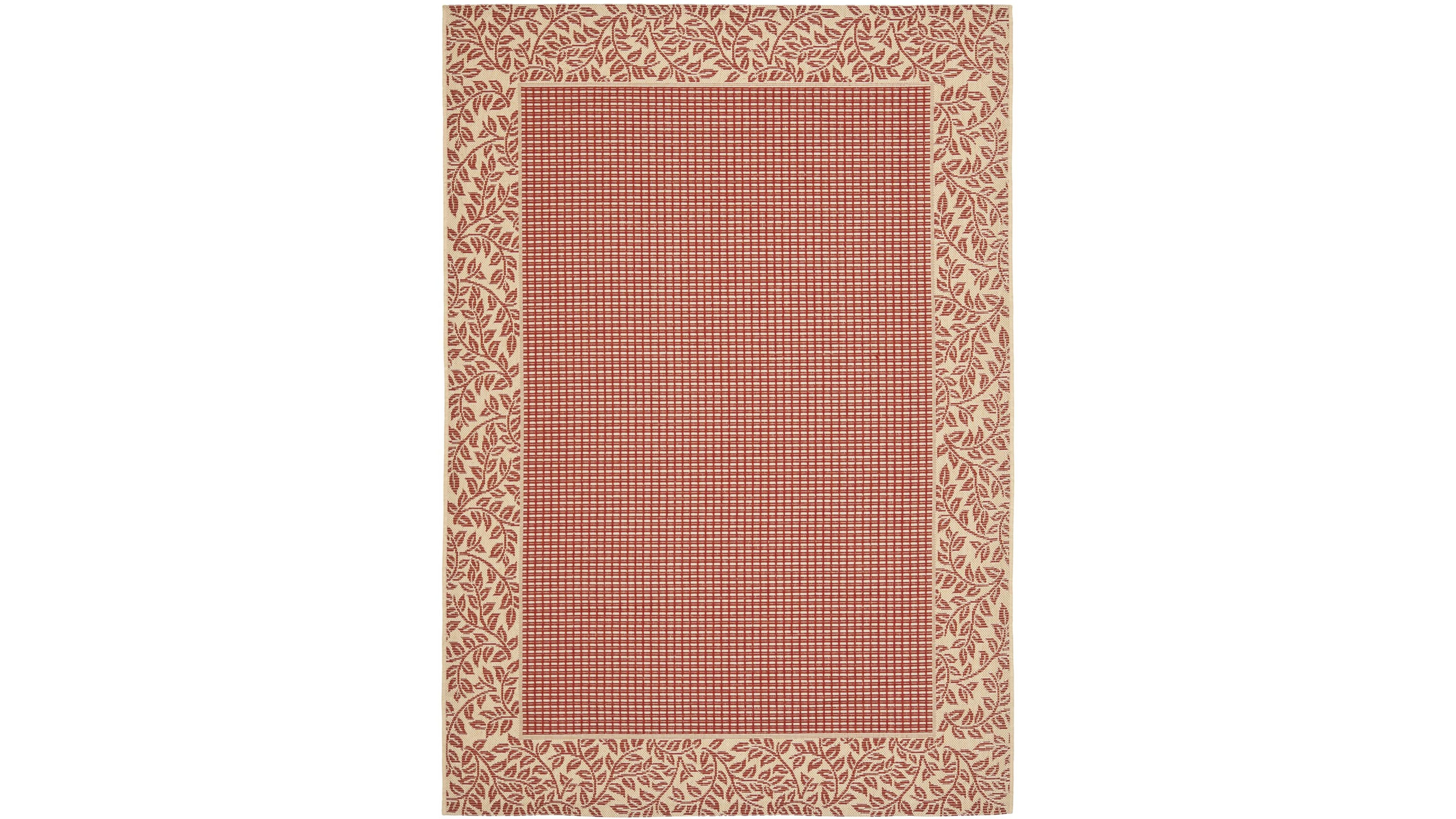 Safavieh Courtyard CY0727 Red and Natural 8' x 11' Outdoor Area Rug