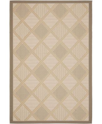 Courtyard CY7570 Beige and Dark Beige 8' x 11' Outdoor Area Rug