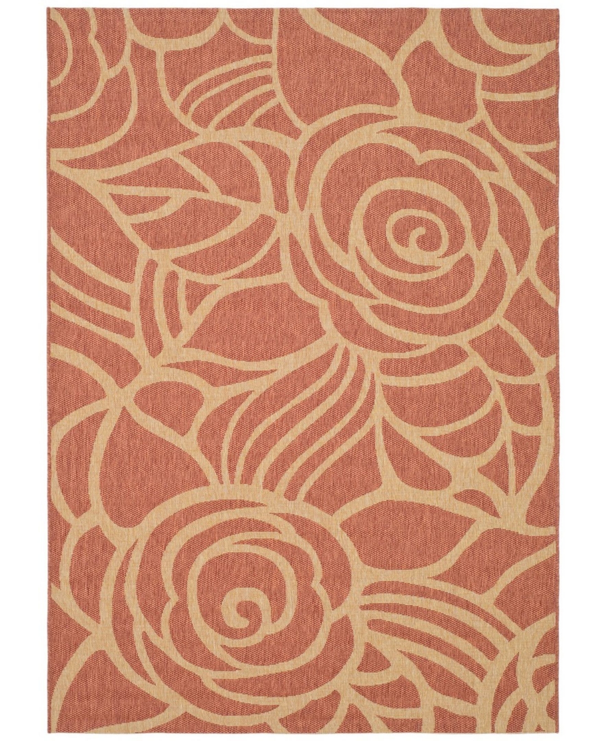 Safavieh Courtyard Rust and Sand 8' x 11' Outdoor Area Rug - Rust