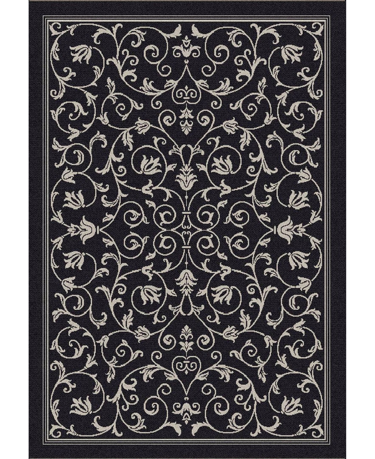 Safavieh Courtyard Black and Sand 9' x 12' Sisal Weave Outdoor Area Rug - Black / Sa