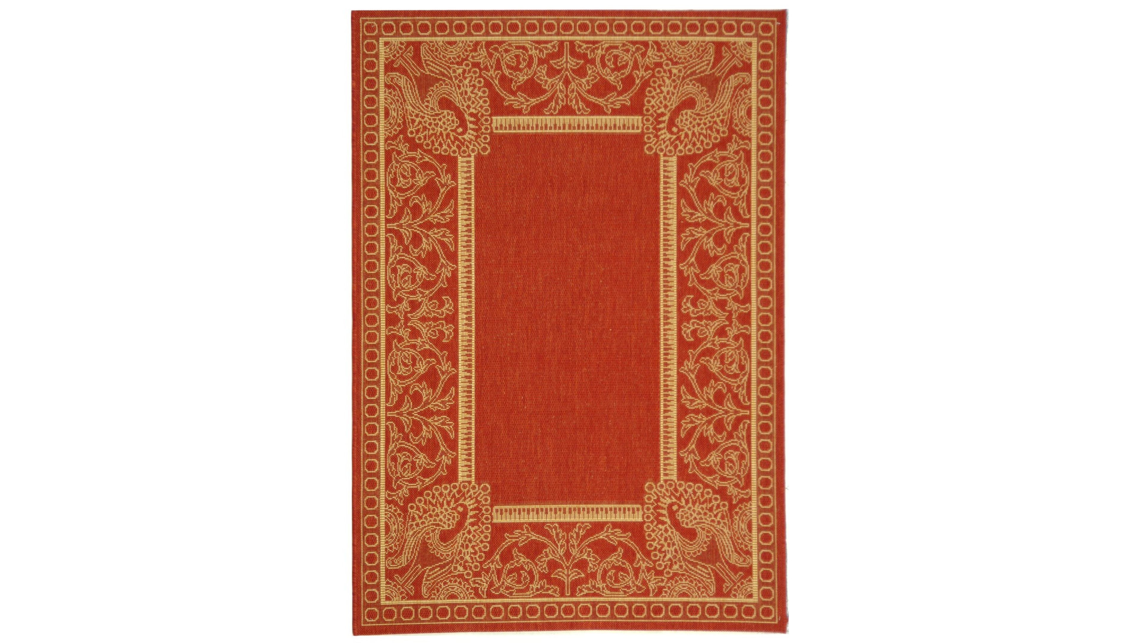 Safavieh Courtyard CY2965 Red and Natural 8' x 11' Outdoor Area Rug