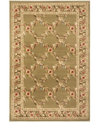 Lyndhurst LNH557 Green 5'3" x 7'6" Area Rug