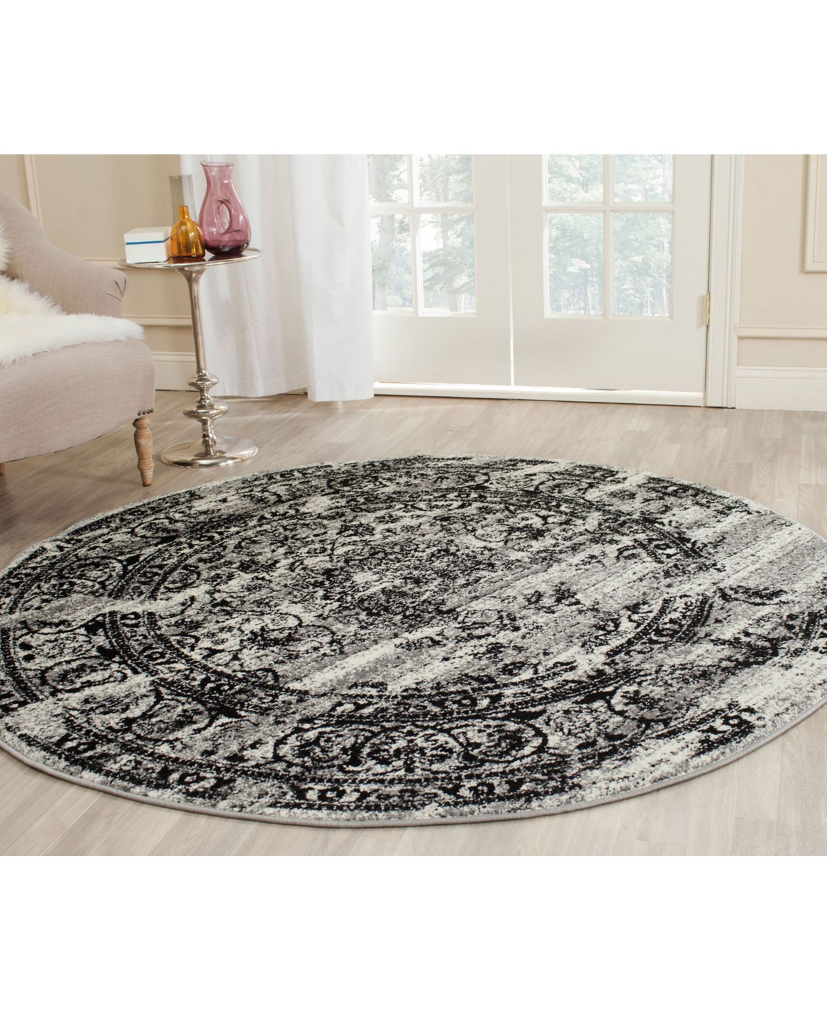 Safavieh Adirondack 10' x 10' Round Area Rug - Silver