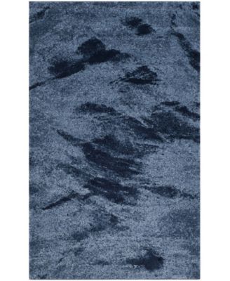 Retro RET2891 Light Blue and Blue 5' x 8' Area Rug