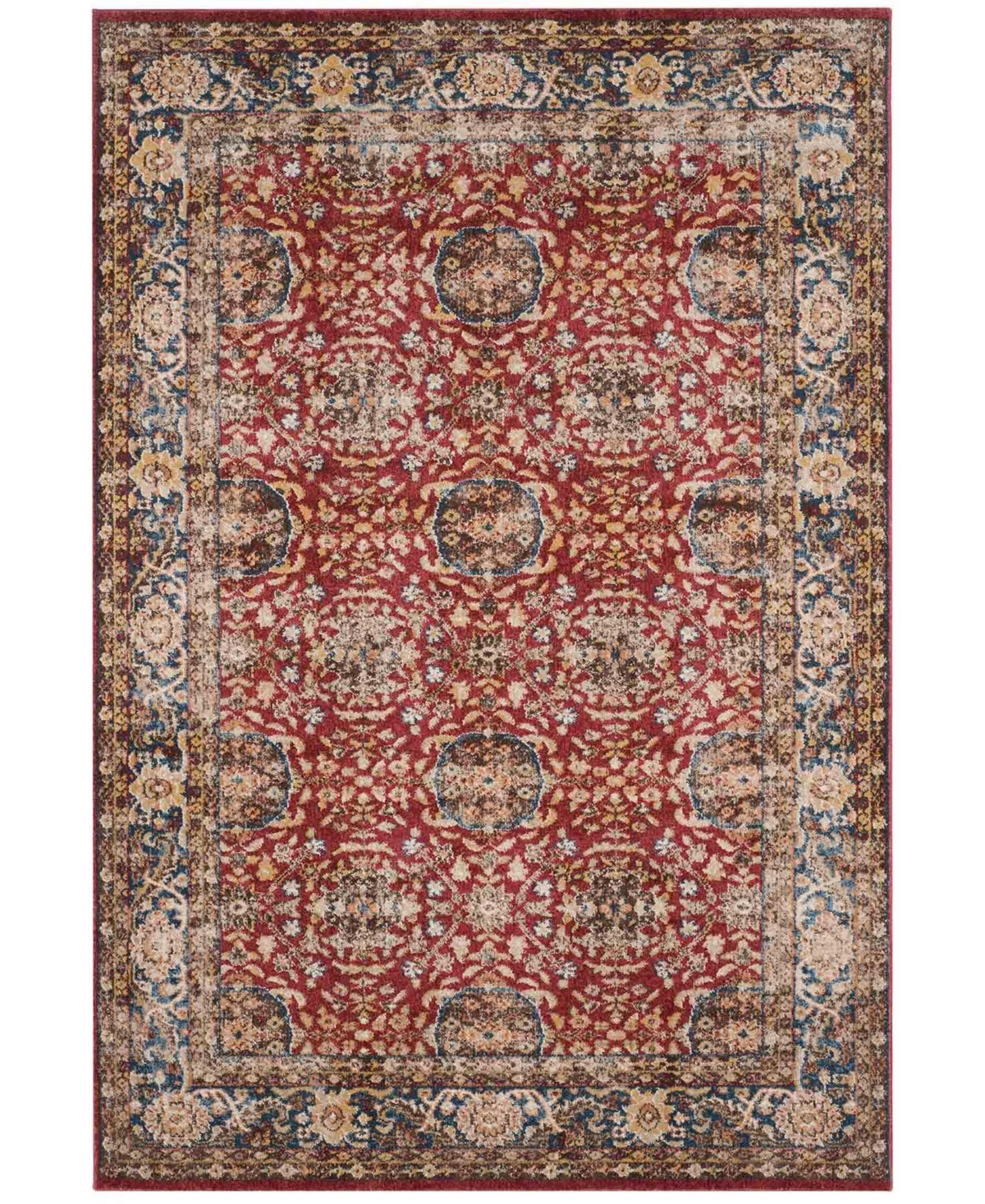 Safavieh Bijar Red and Royal 8' x 10' Area Rug - Red