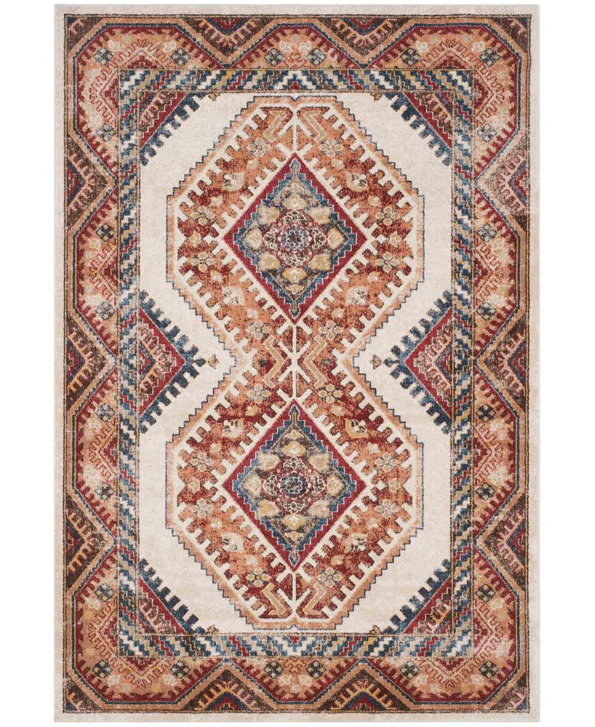 Safavieh Bijar Ivory and Rust 9' x 12' Area Rug - Ivory