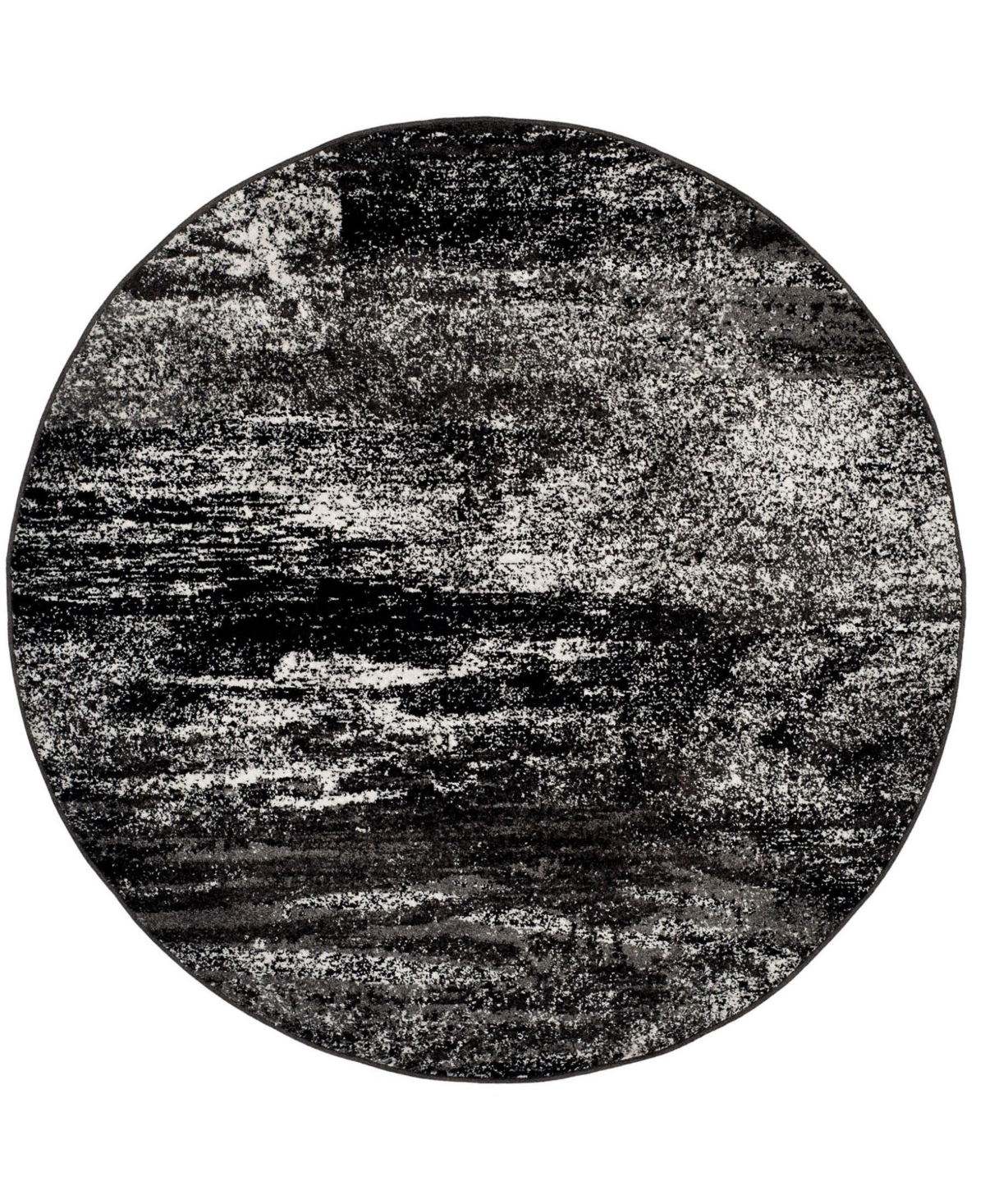 Safavieh Adirondack Silver and Black 10' x 10' Round Area Rug - Silver