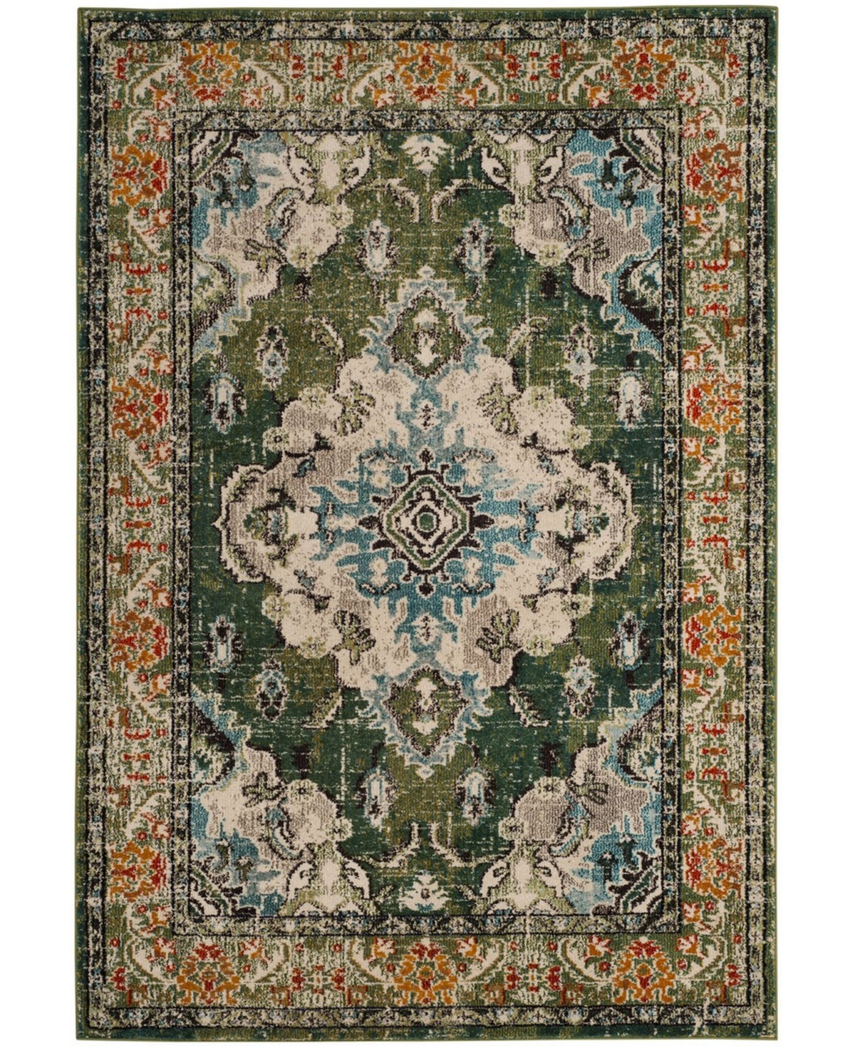Safavieh Monaco 8' x 10' Area Rug - Forest Green/Light Blue