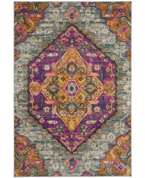 Safavieh Madison Light Gray and Fuchsia 4' x 6' Area Rug
