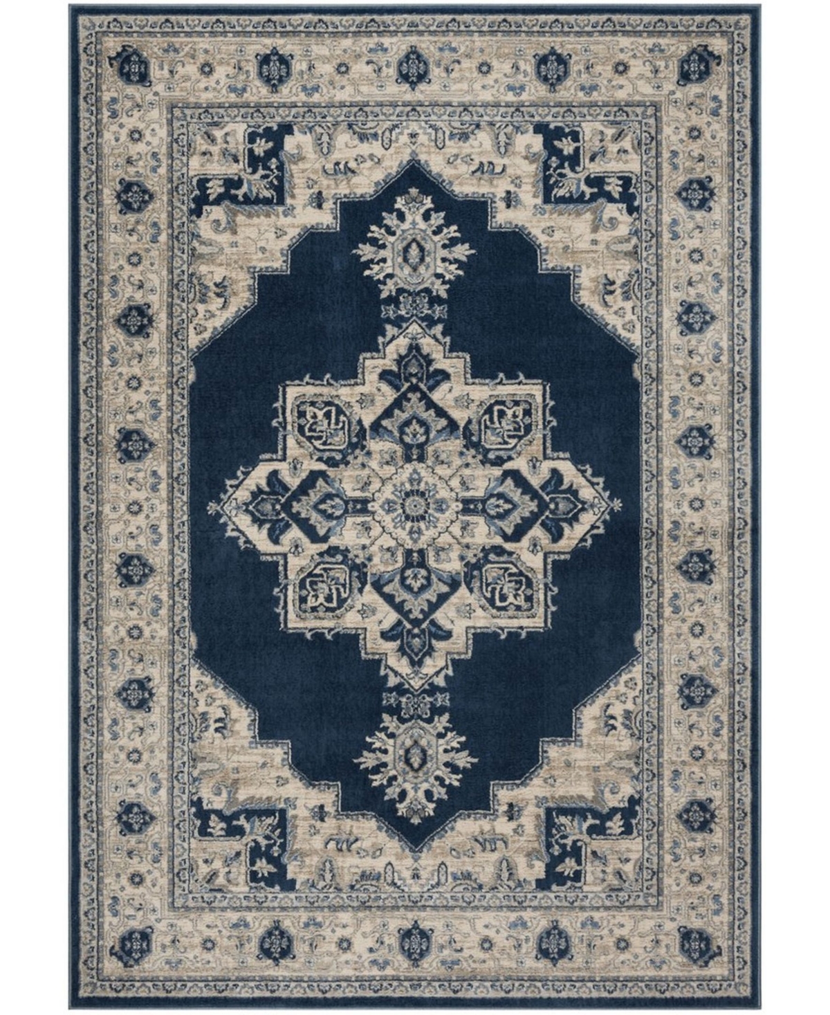 Safavieh Brentwood Navy and Creme 9' x 12' Area Rug - Navy