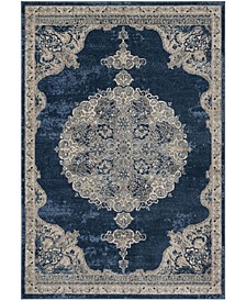 Brentwood Navy and Light Gray 9' x 12' Area Rug