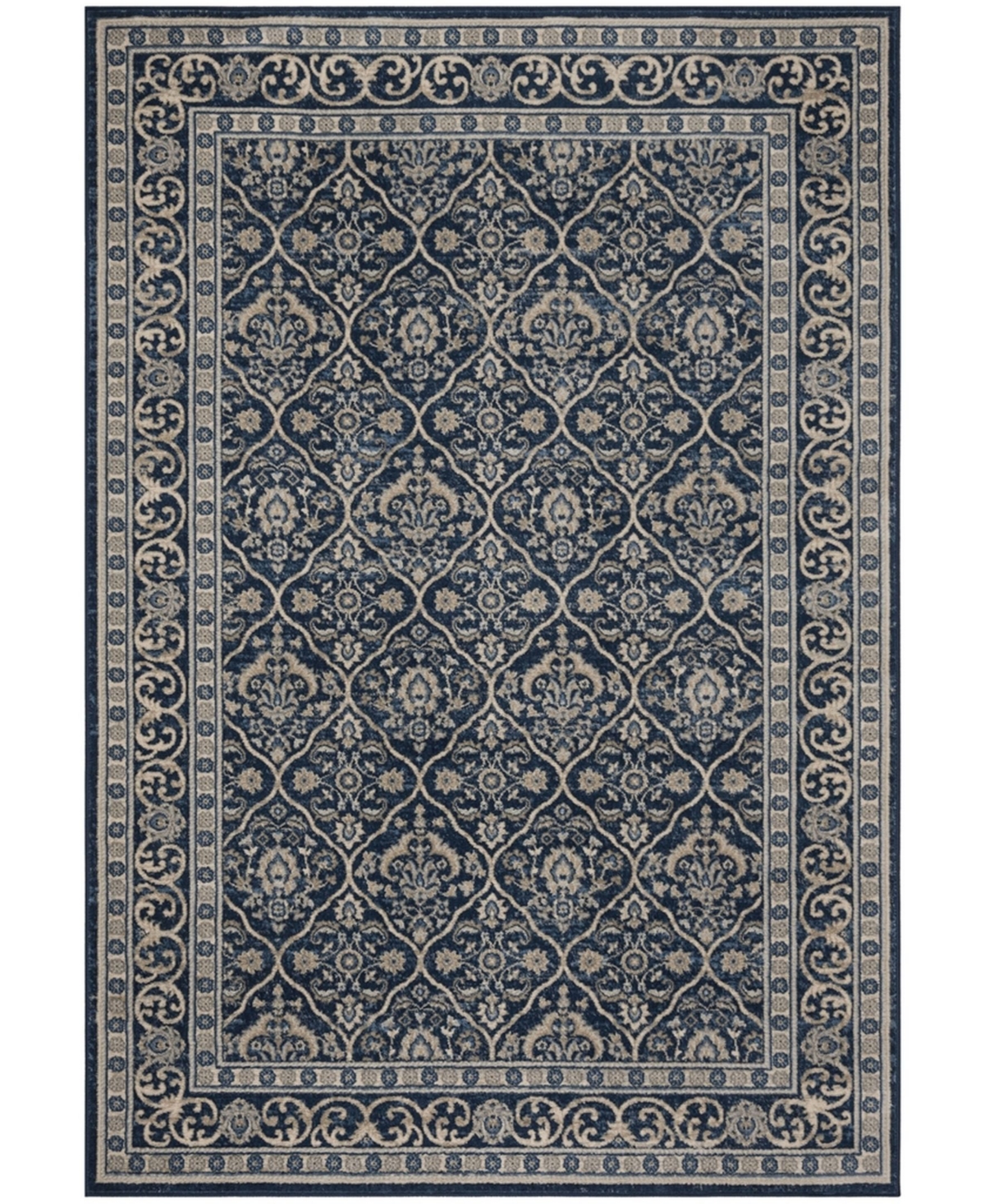 Safavieh Brentwood Navy and Light Gray 9' x 12' Sisal Weave Area Rug - Navy