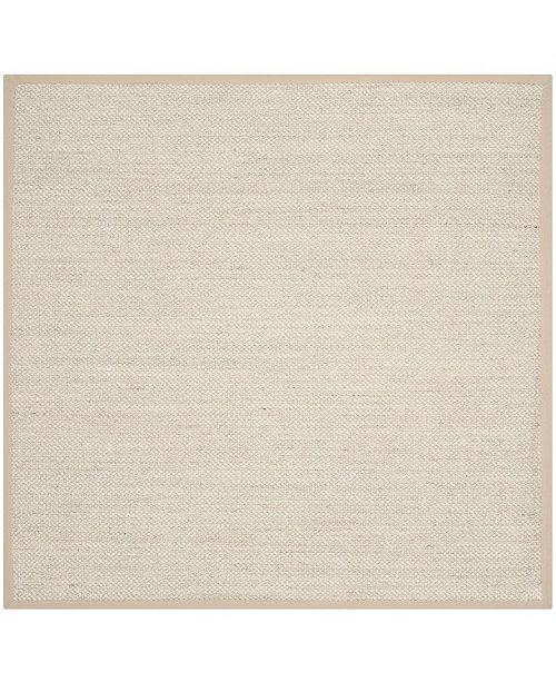 Safavieh Natural Fiber Marble And Linen 9 X 9 Sisal Weave Square