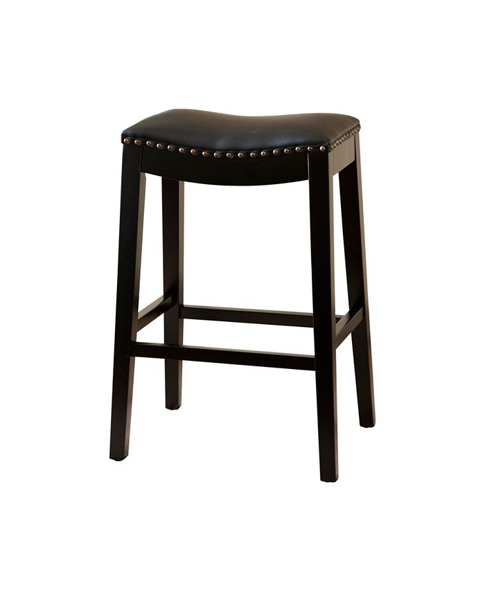 Abbyson Living Jaden Bonded Leather Saddle Bar Stool Macy's