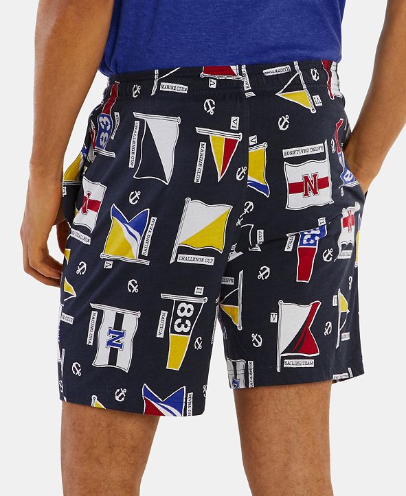 Nautica Men's Printed Cotton Pajama Shorts & Reviews Pajamas, Lounge