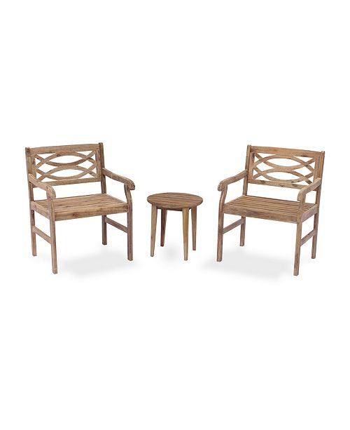 Courtyard Casual Fontana Acacia Outdoor 3 Piece Cafe Set Reviews