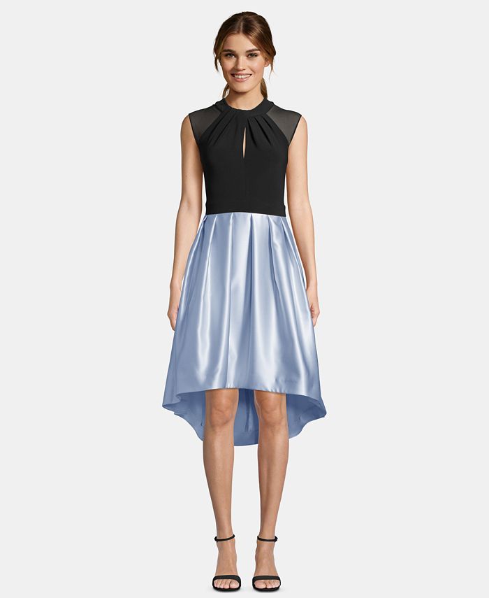 Betsy Adam Cap Sleeve Satin High Low Dress Macy s