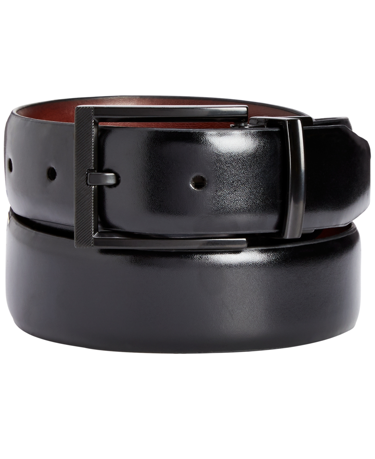 Alfani Men's Reversible Stretch Belt, Created For Macys In Black,brown