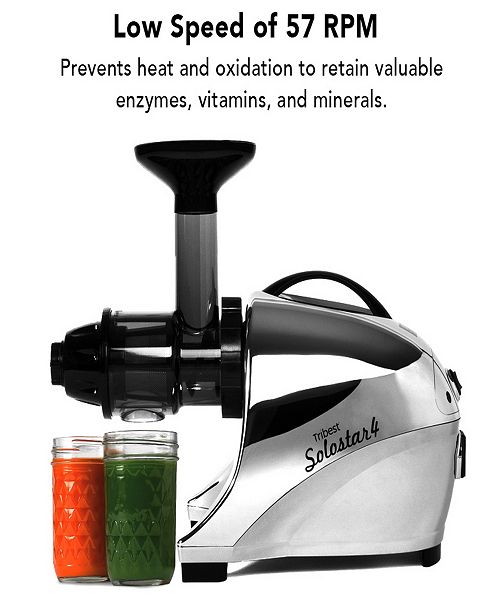Tribest Solostar 4 Horizontal SingleAuger Slow Masticating Juicer & Reviews Small Appliances