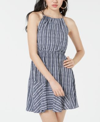 Sequin Hearts - Juniors' Striped Flounce Dress