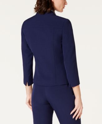 Star-Collar Open-Front Blazer