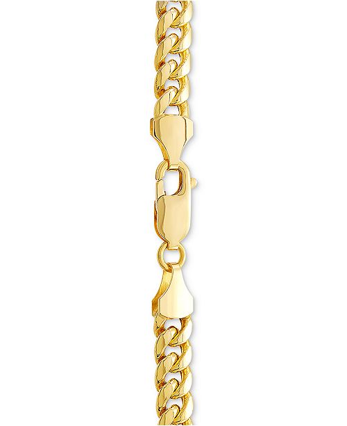Italian Gold Mens Miami Cuban Link 22 Chain Necklace In 10k Gold And Reviews Necklaces 6660
