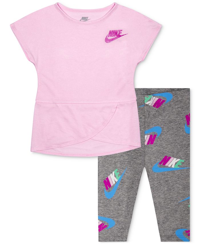 Nike Baby Girls 2-Pc. Crossover Tunic & Capri Set - Macy's