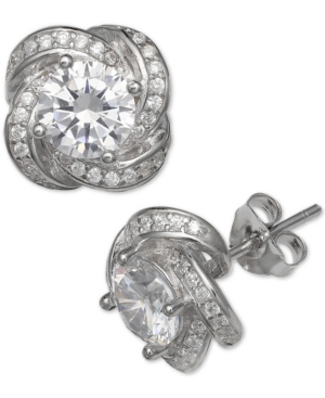 image of Giani Bernini Cubic Zirconia Love Knot Stud Earrings, Created for Macy-s